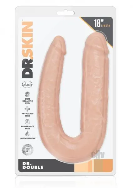 Blush Dildos Dr Skin Dr Double 18 Inches Dildo Beige