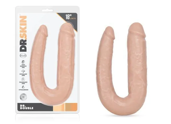 Blush Dildos Dr Skin Dr Double 18 Inches Dildo Beige