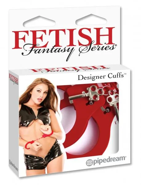Pipedream Couples Fetish Fantasy Designer Metal Handcuffs Red Pipedream Couples Fetish Fantasy Designer Metal Handcuffs Red