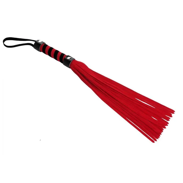 Frisky Short Suede Flogger Red Sex Toy Distributing Vibrators Frisky Short Suede Flogger Red Sex Toy Distributing Vibrators