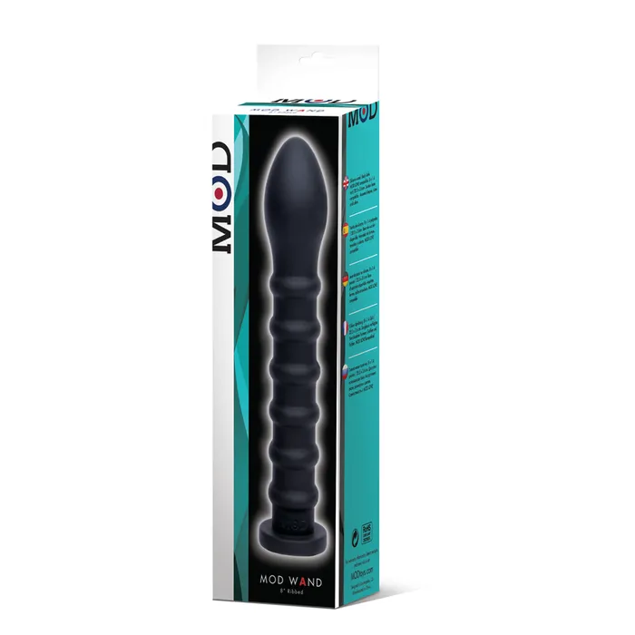 Anal MOD Wand Ribbed Black Black MOD
