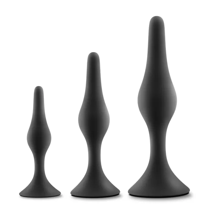 Blush Novelties Anal Luxe Beginner Plug Kit Black Blush Novelties Anal Luxe Beginner Plug Kit Black