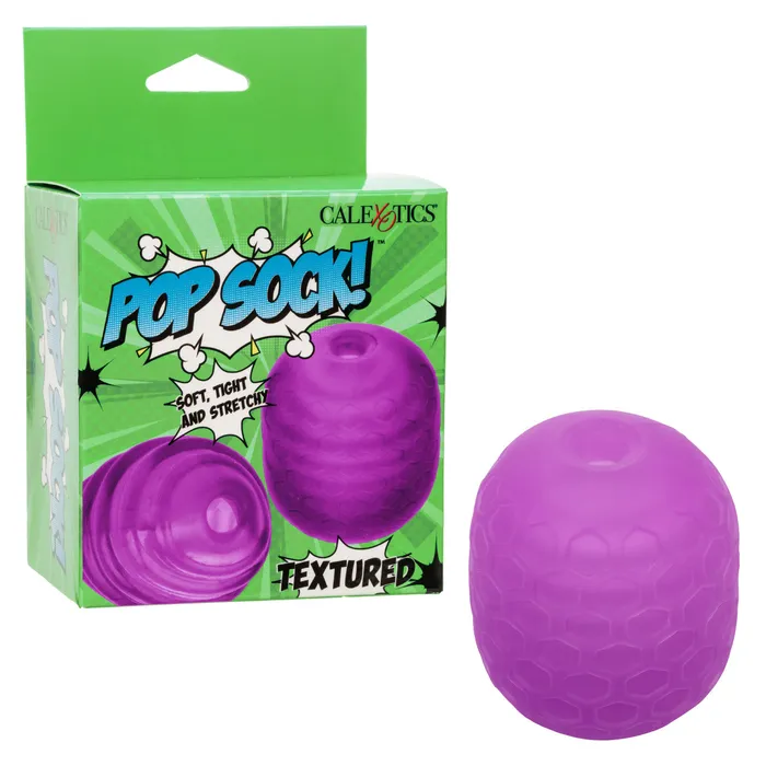 CalExotics Male Sex Toys Pop Sock Textured Pocket Stroker Purple