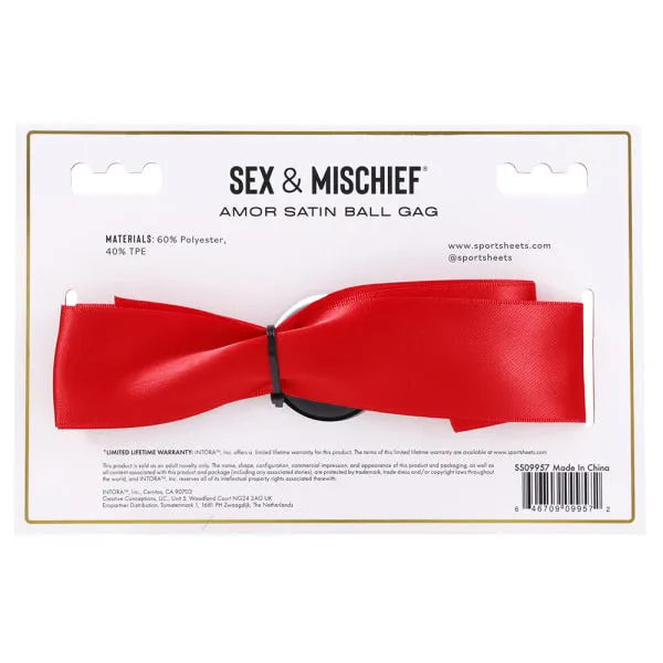 Couples Sex Mischief Sex Mischief Amor Satin Ball Gag