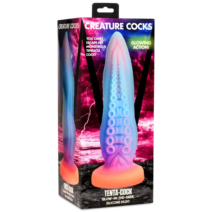 Dildos XR Brands TentaCock GlowintheDark Silicone Creature Dildo