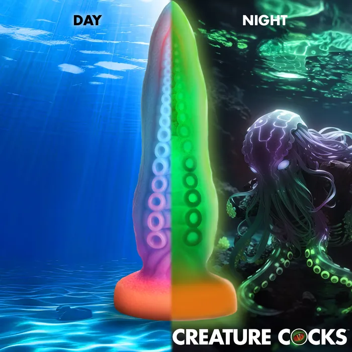 Dildos XR Brands TentaCock GlowintheDark Silicone Creature Dildo