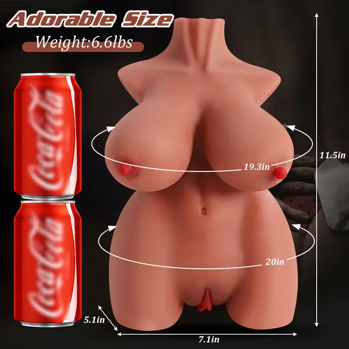 Male Sex Toys Amwama Sex Doll Male Sex Toy 3 in 1 Male Masturbator Stroker Sex Dolls Torso Pussy Ass with Realistic Vagina Anal Breasts Sex Sex Toys for Men Pleasure