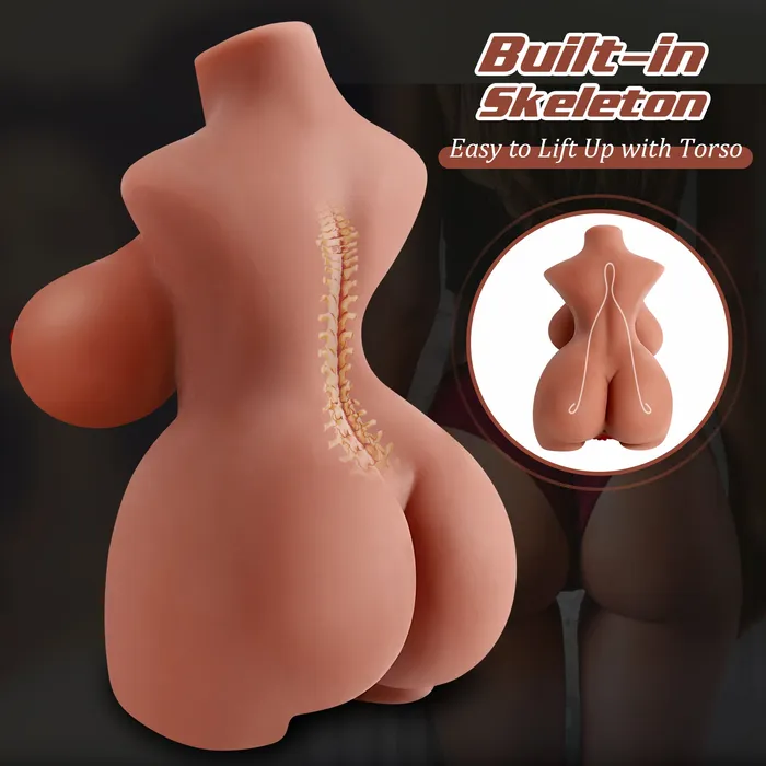 Male Sex Toys Amwama Sex Doll Male Sex Toy 3 in 1 Male Masturbator Stroker Sex Dolls Torso Pussy Ass with Realistic Vagina Anal Breasts Sex Sex Toys for Men Pleasure