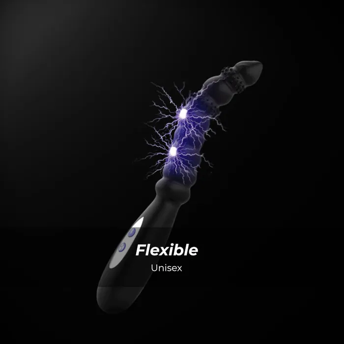 Male Sex Toys FRISKY BUSINESS SG Sparkle Shivers Vibrating Anal Beads with Light Electric Shock