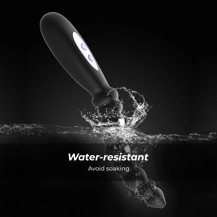 Male Sex Toys FRISKY BUSINESS SG Sparkle Shivers Vibrating Anal Beads with Light Electric Shock