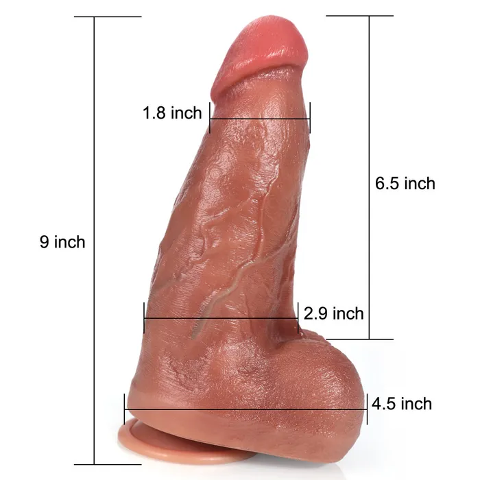 Dear Rabbits Sex Toys Store Female Sex Toys FN98 Spike Monster Realistic Skin Texture Liquid Silicone Suction Cup Dildo with Balls 9 Inch