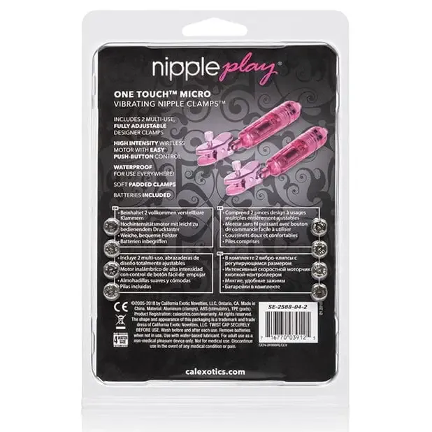 One Touch Micro Vibro Clamps Pink CalExotics Vibrators