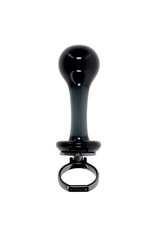 Anal Gender X Blow Pop Glass Anal Plug Black Evolved