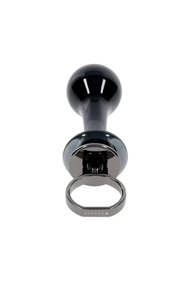 Anal Gender X Blow Pop Glass Anal Plug Black Evolved