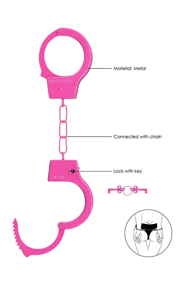 Couples Shots Toys Ouch by Shots Toys Beginner Metal Handcuffs Assorted Colors