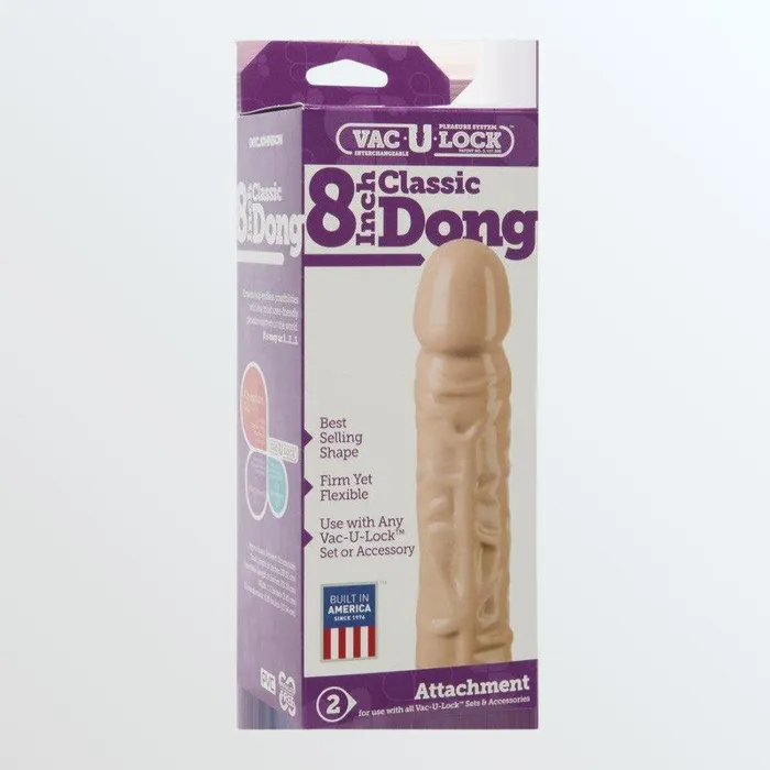 Doc Johnson Dildos VacULock 8 Classic Dong for Harnesses