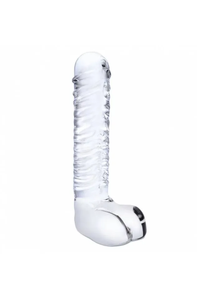Electric Eel Female Sex Toys Gls Realistic Ribbed 8 Glass GSpot Dildo With Balls Clear Electric Eel Female Sex Toys Gls Realistic Ribbed 8 Glass GSpot Dildo With Balls Clear