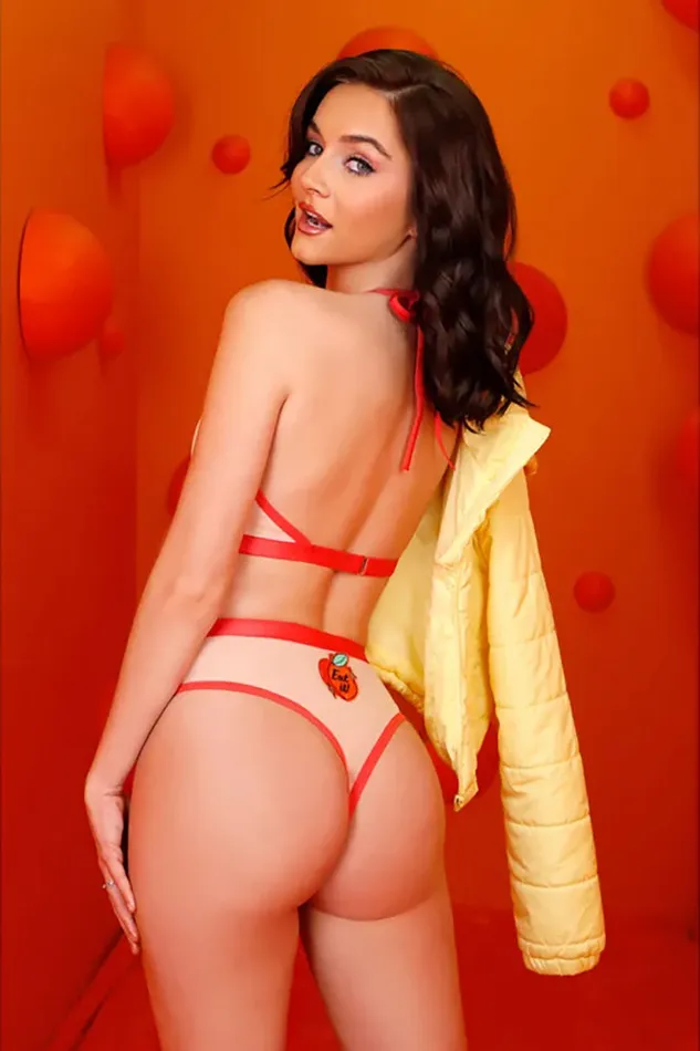 Fantasy Lingerie Fantasy Lingerie Vibes Just Peachy Bralette Panty Set PeachRed Various Sizes Vibrators
