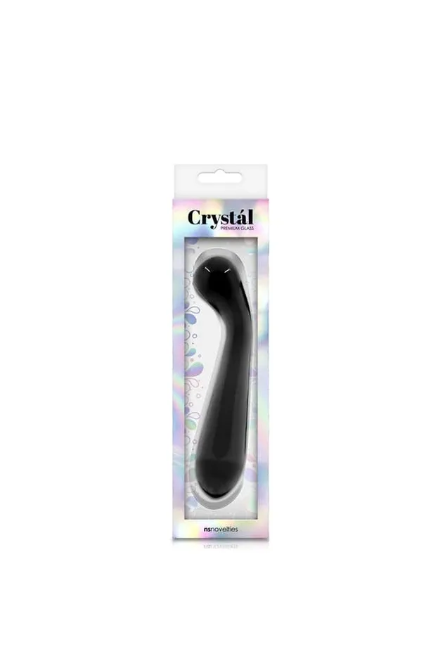 Vibrators NS Novelties Crystal Glass GSpot Wand Charcoal NS Novelties
