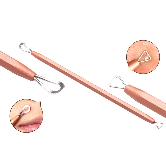 Dildos New 6 Pcs Blackhead Acne Removal Extractor Stainless Blemish Whitehead Makeup Beauty Tools 19006 MISS AMMY