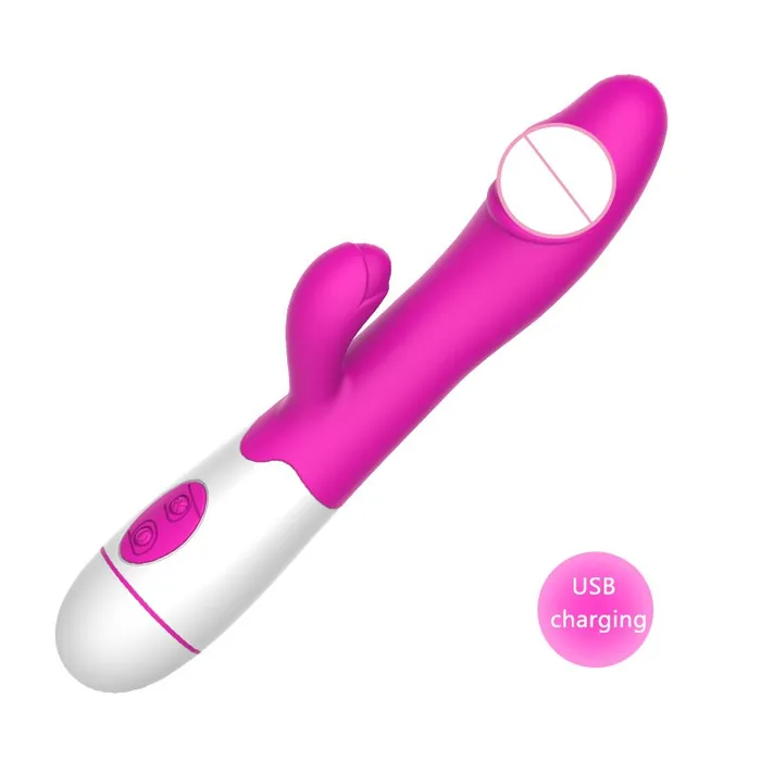 Female Sex Toys LAZADASEXTOYS USB Rechargable 30 Speed Rabbit Vibrator for Women Vagina Clit stimulator AV stick G spot Vibrator Dildo Adult sex toy for Women