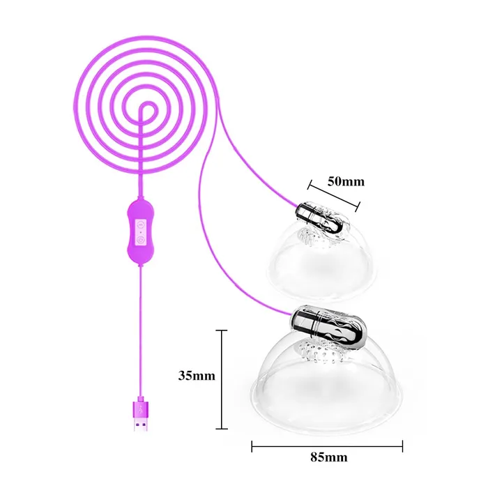 LAZADASEXTOYS Female Sex Toys Nipple Sucker Breast Enlarge Massager 20 Speeds Electric Lick Tongue Nipple Vibrator Sex Toys for Woman Female Masturbation