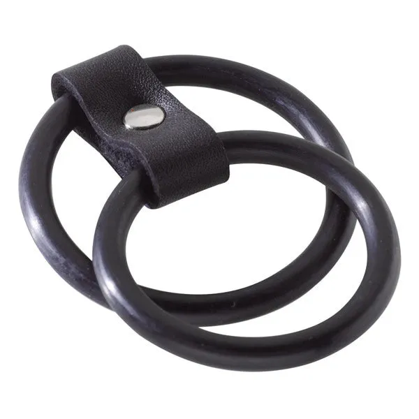 Spartacus Male Sex Toys Nitrile Dual Cock Ring Black