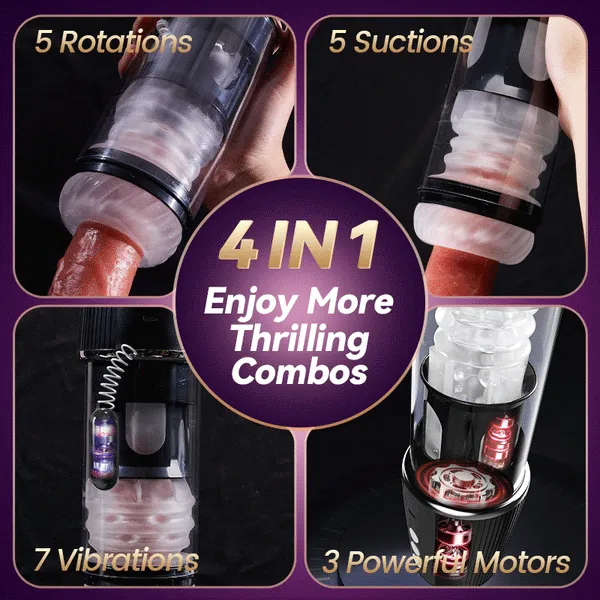 Widowmaker Rotating Sucking Masturbation Stroker and HONKAI Heating Thrusting Dildo Set AcmeJoy Male Sex Toys Widowmaker Rotating Sucking Masturbation Stroker and HONKAI Heating Thrusting Dildo Set AcmeJoy Male Sex Toys